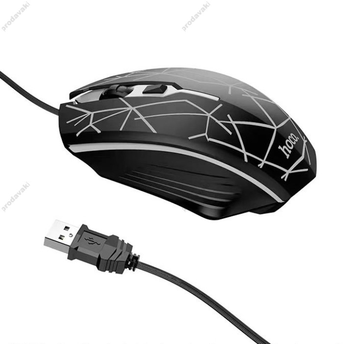 Комп'ютерна Клавіатура та миша HOCO DI16 Gaming Illuminated keyboard and mouse Black
