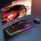 Комп'ютерна Клавіатура та миша HOCO DI16 Gaming Illuminated keyboard and mouse Black