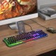 Комп'ютерна Клавіатура та миша HOCO DI16 Gaming Illuminated keyboard and mouse Black