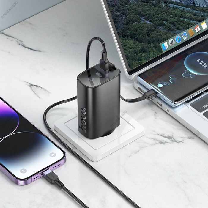 Повербанк портативний акумулятор Power bank  Hoco J148 Handy 20W 5000 mAh Black