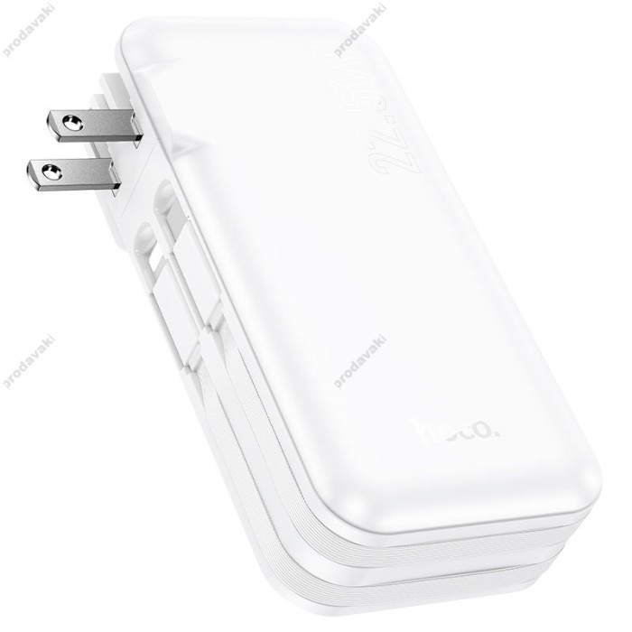 Повербанк портативний акумулятор Power Bank Hoco J126 Travel 22.5W (US/EU) 10000 mAh White