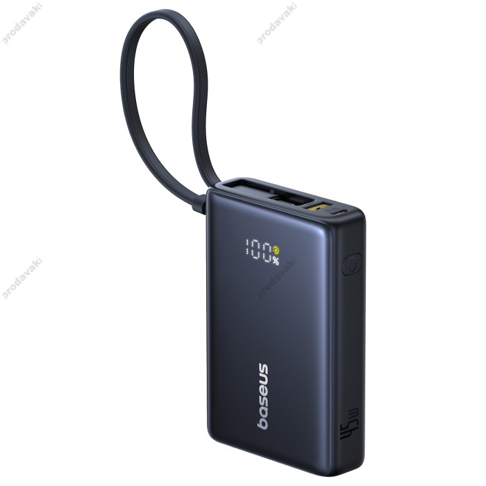 Повербанк портативний акумулятор Power bank Baseus PicoGo Digital Display 45W 10000 mAh Black P10076803123-00