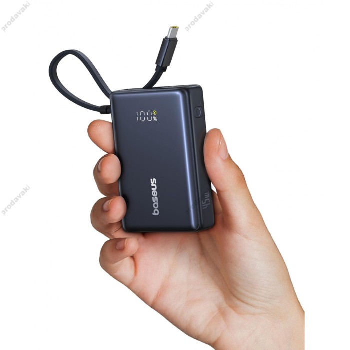 Повербанк портативний акумулятор Power bank Baseus PicoGo Digital Display 45W 10000 mAh Black P10076803123-00