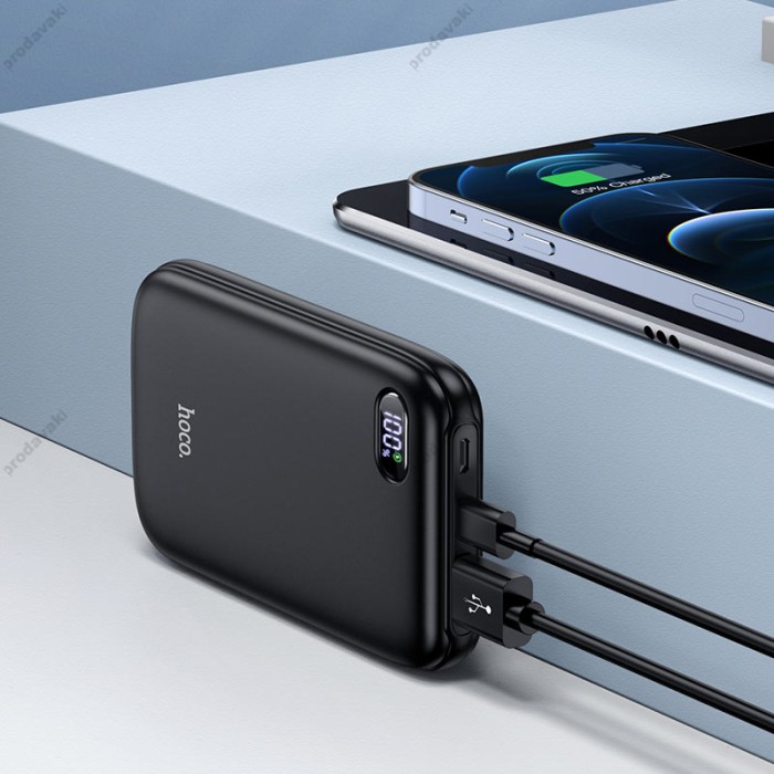 Повербанк портативний акумулятор Power bank Hoco Q2 Galax 22.5W 10000 mAh Black