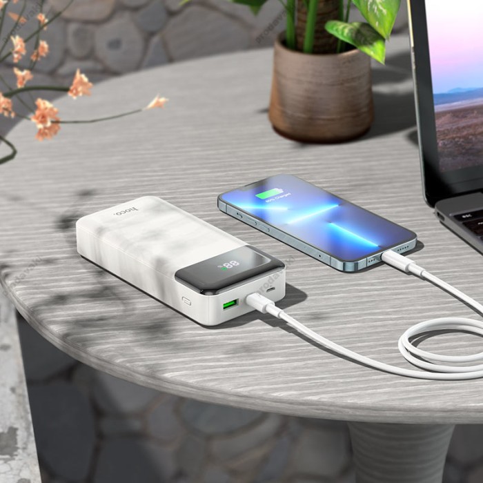 Повербанк портативний акумулятор Power bank Hoco J102A Cool figure 20W 20000 mAh White