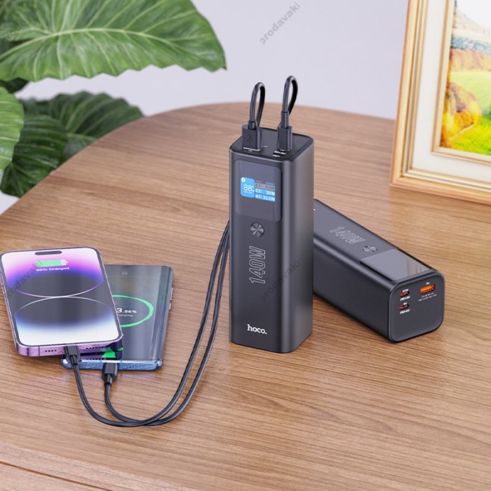 Повербанк портативний акумулятор Power bank Hoco Q17 Electric PD 140W 25000 mAh Black
