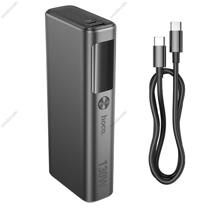 Повербанк портативний акумулятор Power bank Hoco Q17B Electric 130W 20000 mAh Space grey