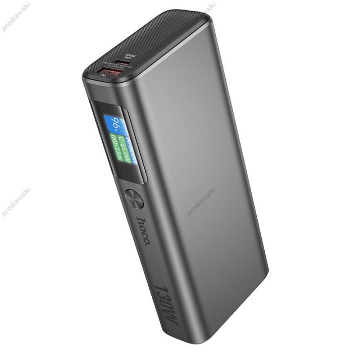 Повербанк портативний акумулятор Power bank Hoco Q17B Electric 130W 20000 mAh Space grey
