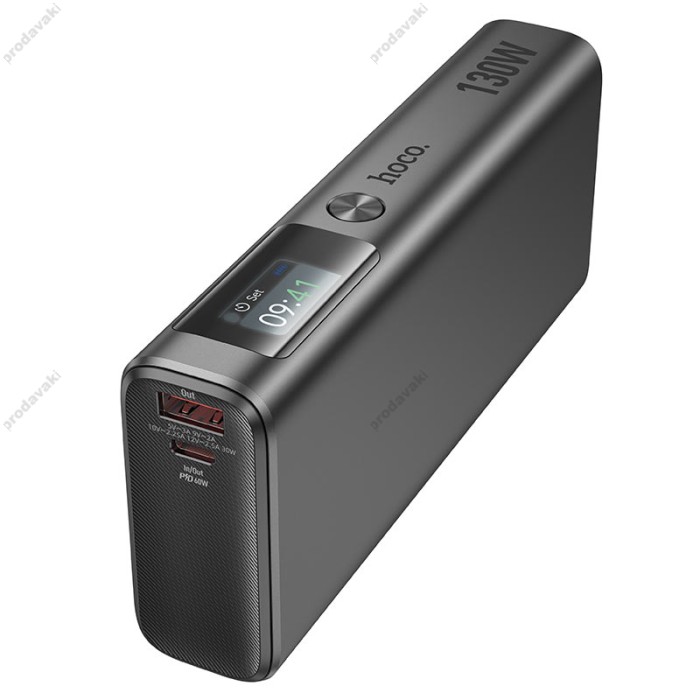 Повербанк портативний акумулятор Power bank Hoco Q17B Electric 130W 20000 mAh Space grey