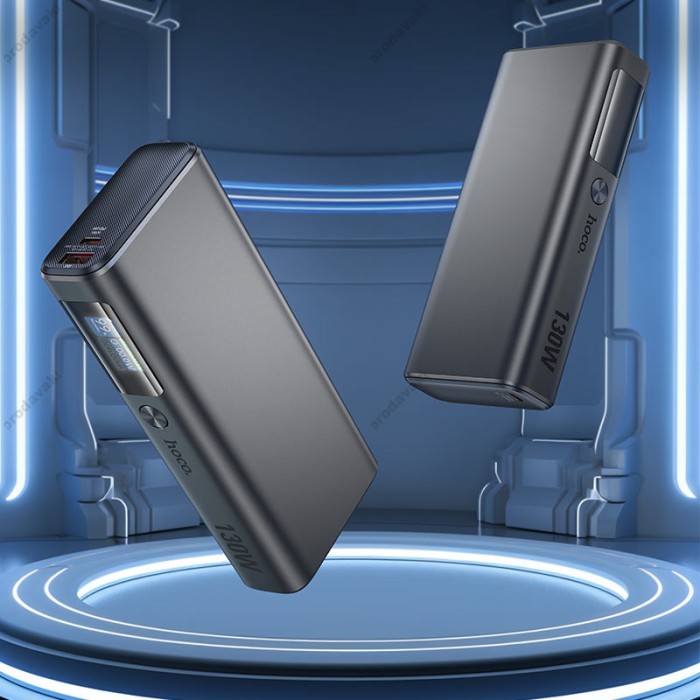 Повербанк портативний акумулятор Power bank Hoco Q17B Electric 130W 20000 mAh Space grey