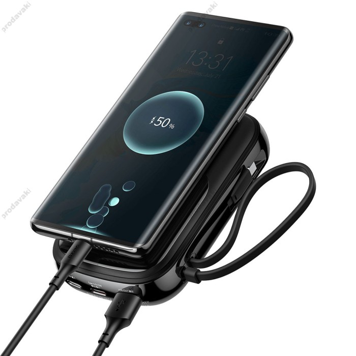 Повербанк портативний акумулятор Power bank Baseus Qpow (With Type-C Cable) 20000 mAh Black P10021706111-01