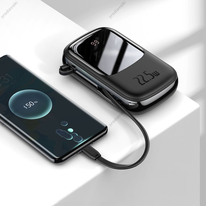 Повербанк портативний акумулятор Power bank Baseus Qpow (With Type-C Cable) 20000 mAh Black P10021706111-01