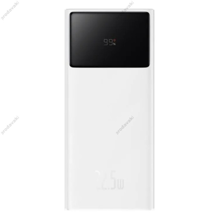Повербанк портативний акумулятор Power Bank Baseus Star-Lord Digital Display 22.5W 20000 mAh White PPXJ080002