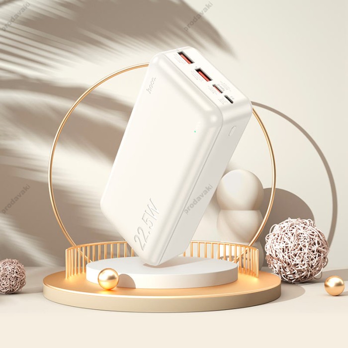 Повербанк портативний акумулятор Power Bank Hoco J101B Astute fully compatible 22.5W 30000 mAh White