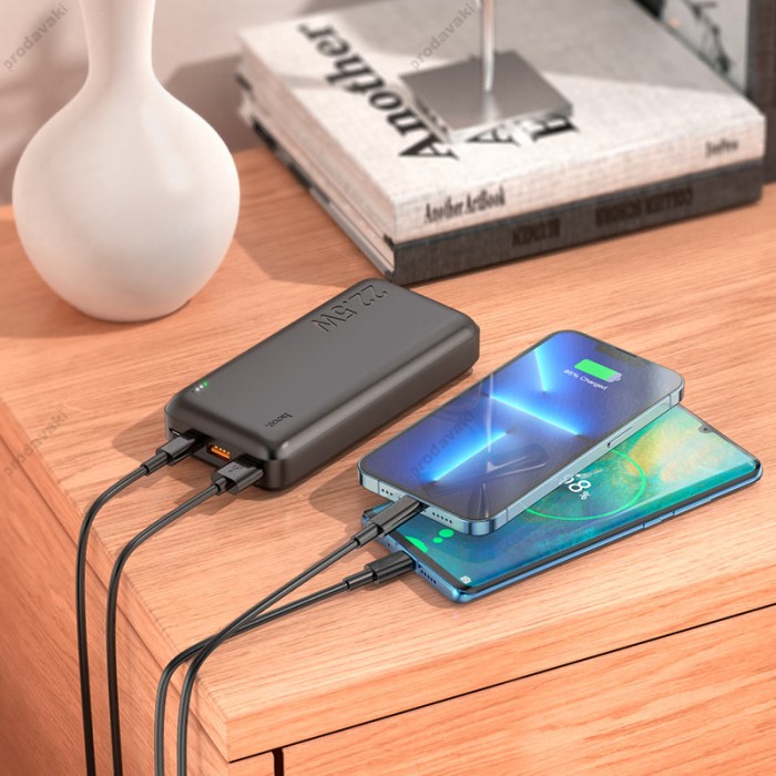 Повербанк портативний акумулятор Power bank Hoco J101A Astute fully compatible power 22.5W 20000 mAh Black