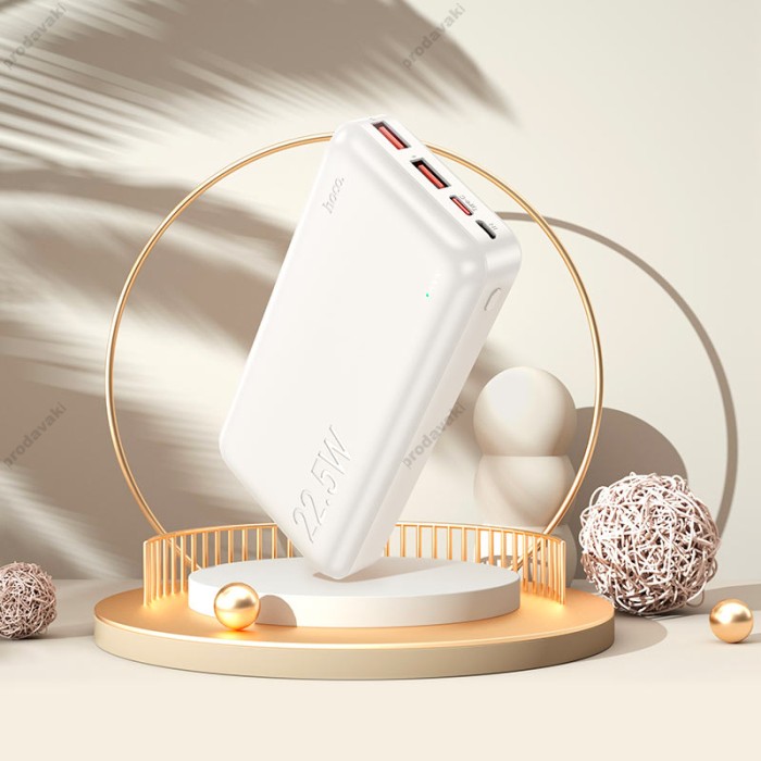 Повербанк портативний акумулятор Power Bank Hoco J101A Astute fully compatible power 22.5W 20000 mAh White