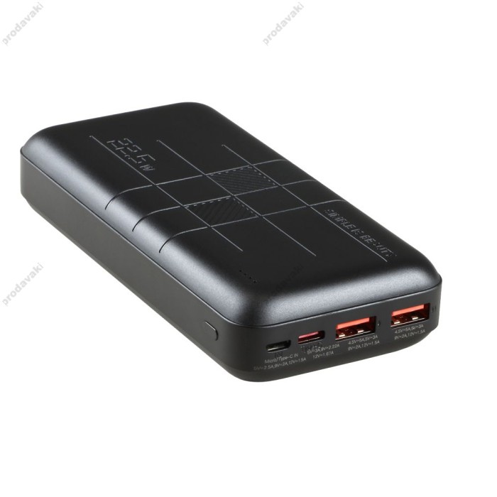 Повербанк портативний акумулятор Power bank XO PR188 Fast charge 22.5W 20000 mAh Black
