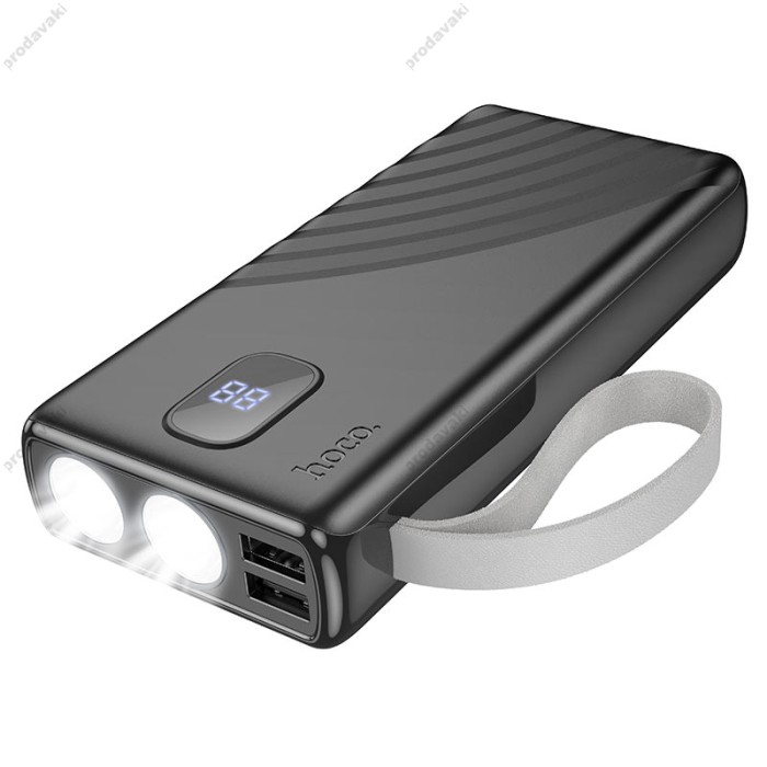 Повербанк портативний акумулятор Power bank Hoco J129A Nature flashlight 20000 mAh Black