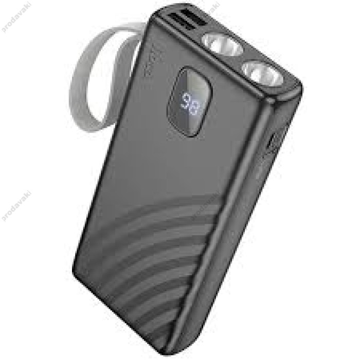 Повербанк портативний акумулятор Power bank Hoco J129A Nature flashlight 20000 mAh Black