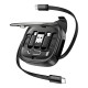 Кабель з кейсом Hoco U140 Retractable charging data cable set 0,95m Black