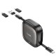 Кабель з кейсом Hoco U140 Retractable charging data cable set 0,95m Black