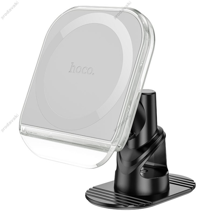 Автомобільний тримач Hoco H43 Crystal ring magnetic car holder center console Grey