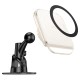 Автомобільний тримач Hoco H43 Crystal ring magnetic car holder center console White