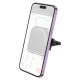 Автомобільний тримач Hoco H42 Crystal ring magnetic car holder air outlet Grey