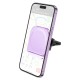 Автомобільний тримач Hoco H42 Crystal ring magnetic car holder air outlet Purple