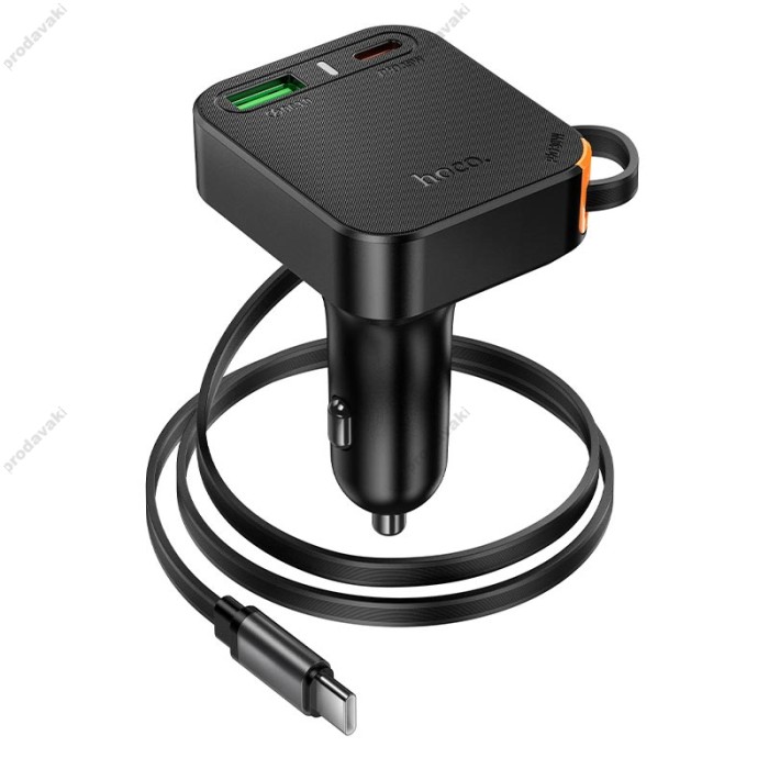 Автомобільний зарядний пристрій Hoco NZ18 Guardian car charger 65W Black