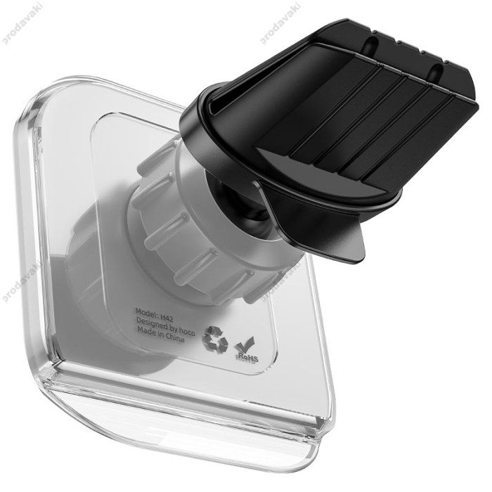 Автомобільний тримач Hoco H42 Crystal ring magnetic car holder air outlet Grey