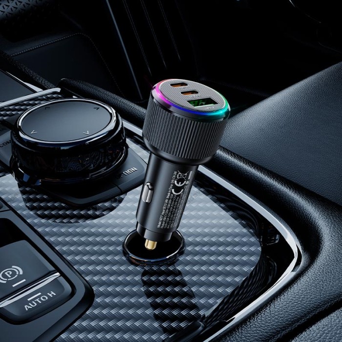 Автомобільний зарядний пристрій Hoco NZ17 Avant-garde Car charger 3A 75W Black