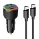 Автомобільний зарядний пристрій HOCO NZ17 Avant-garde Car charger Type-C set 3A 75W Black