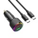 Автомобільний зарядний пристрій HOCO NZ17 Avant-garde Car charger Type-C set 3A 75W Black