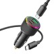 Автомобільний зарядний пристрій HOCO NZ17 Avant-garde Car charger Type-C set 3A 75W Black