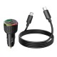 Автомобільний зарядний пристрій HOCO NZ17 Avant-garde Car charger Type-C set 3A 75W Black