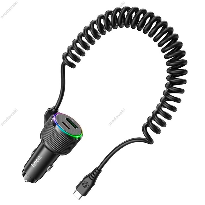 Автомобільний зарядний пристрій HOCO NZ17A Avant-garde 50W/3A Black