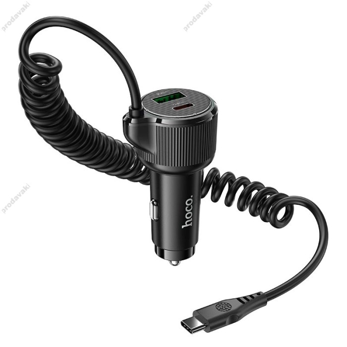 Автомобільний зарядний пристрій HOCO NZ17A Avant-garde 50W/3A Black