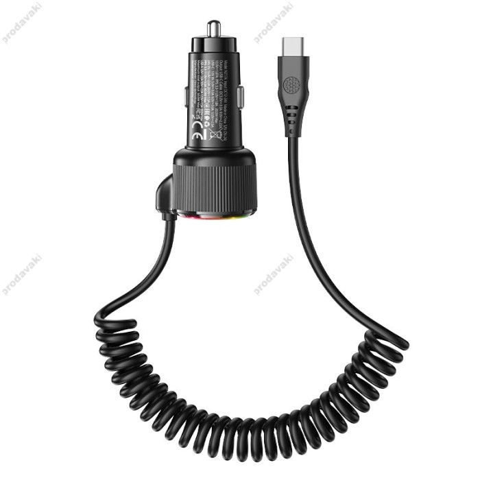 Автомобільний зарядний пристрій HOCO NZ17A Avant-garde 50W/3A Black
