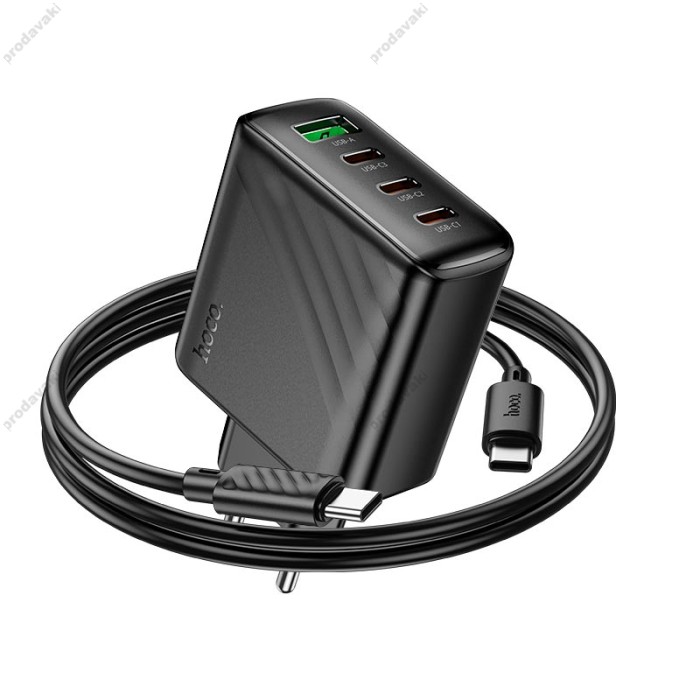Мережевий зарядний пристрій HOCO CS27A Supply charger Type-C cable 67W Black