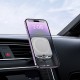 Автомобільний тримач із бездротовою зарядкою Hoco HW17 Crystal magnetic wireless 15W Grey
