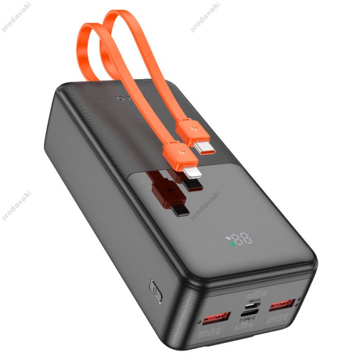 Повербанк портативний акумулятор Power bank Hoco J119B Sharp charger 22.5W 30000 mAh Black