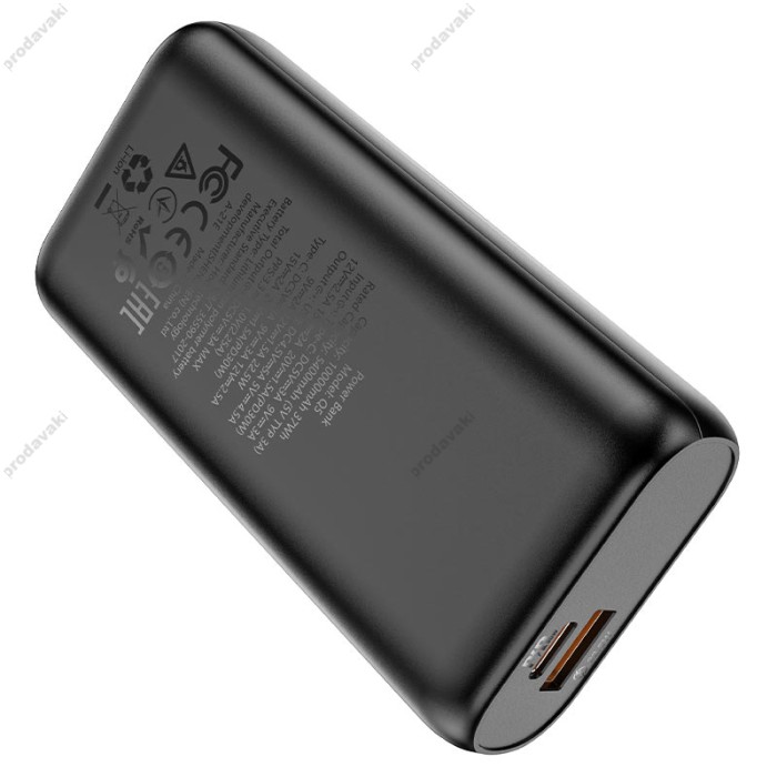 Повербанк портативний акумулятор Power bank HOCO Q5 Aegis 30W 10000 mAh Black