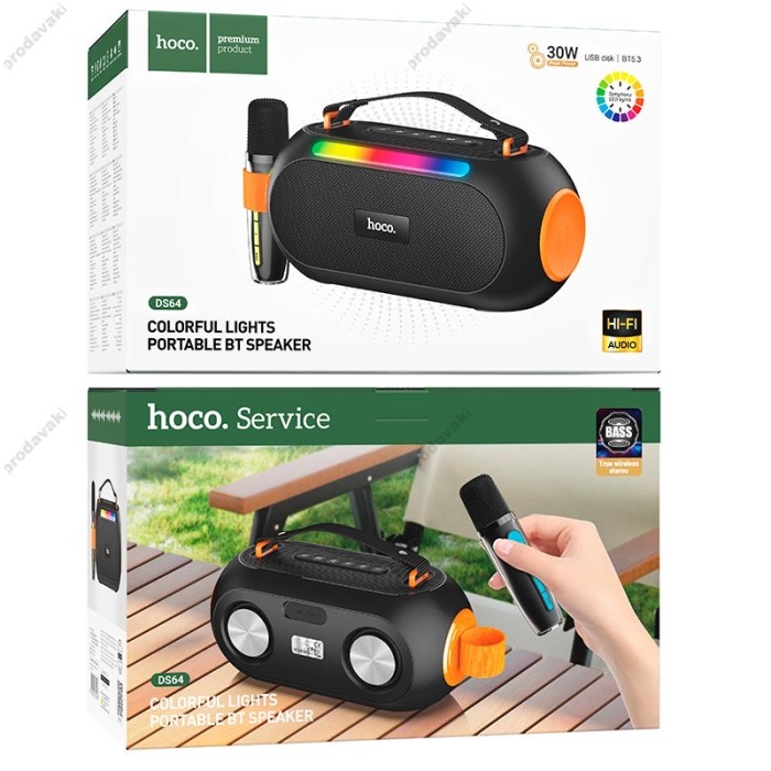 Портативна колонка Bluetooth Hoco DS64 Cool portable 30W Black