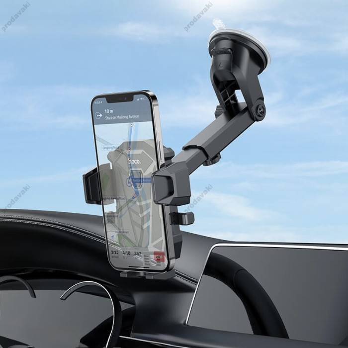 Автомобільний тримач Hoco DCA17 Armor suction cup car holder Black
