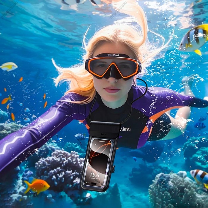 Чохол водонепроникний HOCO HX53 Treasure leather mobile phone waterproof bag Black