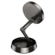 Автомобільний тримач із бездротовою зарядкою Hoco HW33 Metal ring magnetic wireless 15W Grey