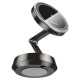Автомобільний тримач із бездротовою зарядкою Hoco HW33 Metal ring magnetic wireless 15W Grey
