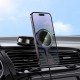 Автомобільний тримач із бездротовою зарядкою Hoco HW33 Metal ring magnetic wireless 15W Grey