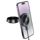 Автомобільний тримач із бездротовою зарядкою Hoco HW33 Metal ring magnetic wireless 15W Grey
